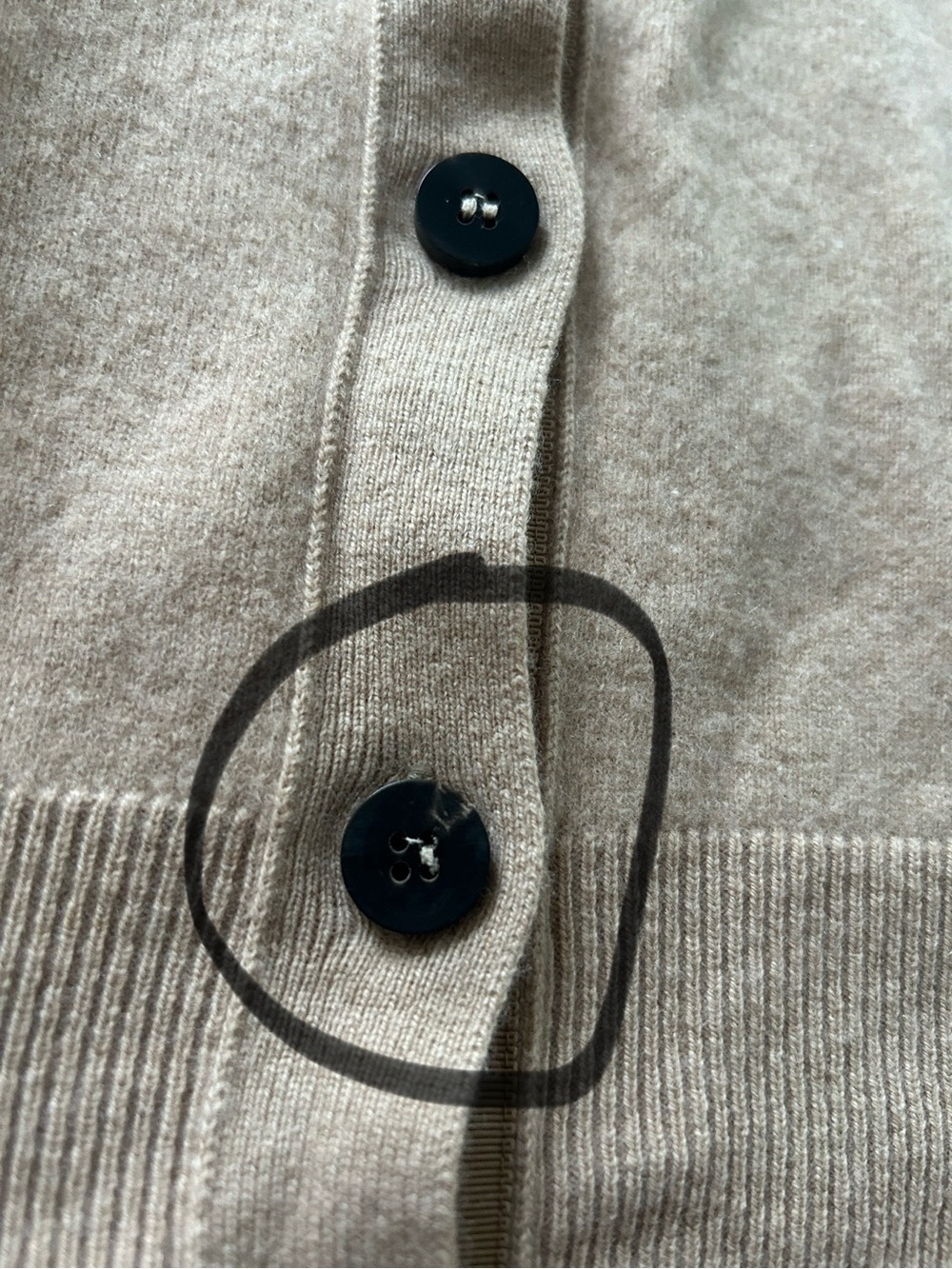 Cuyana Camel V-Neck Button Cardigan - Picture 6 of 7